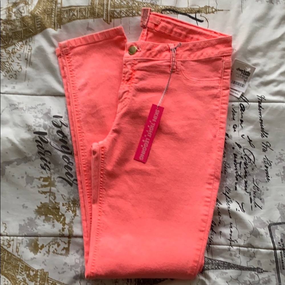 NWT Charlotte Russe Refuge Pink Skinny Jeans - Picture 5 of 8